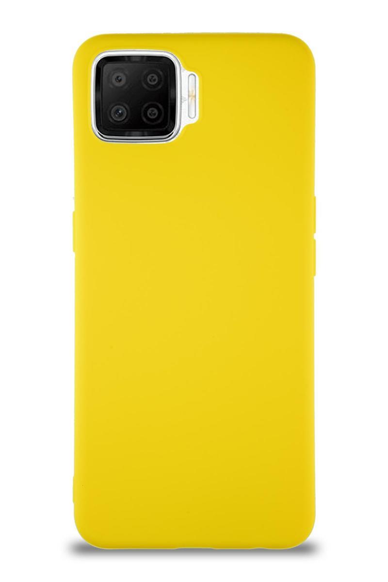 KZY İletişim Oppo A73 Kılıf Soft Premier Renkli Silikon Kapak - Sarı