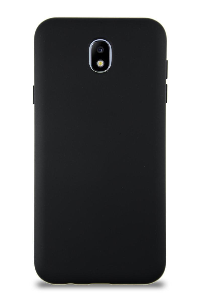 KZY İletişim Samsung Galaxy J7 Pro Kapak İçi Kadife Lansman Silikon Kılıf - Siyah