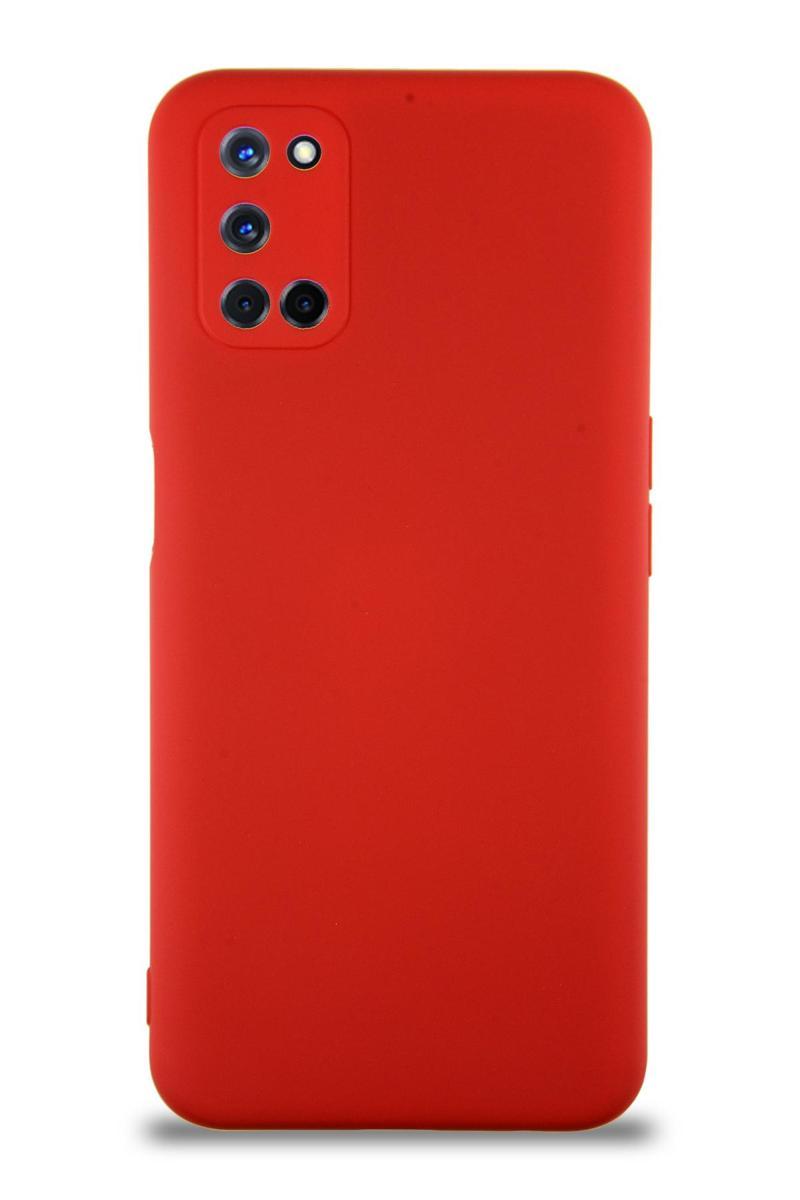 KZY İletişim Oppo A92 Kapak İçi Kadife Kamera Korumalı Lansman Silikon Kılıf - Kırmızı