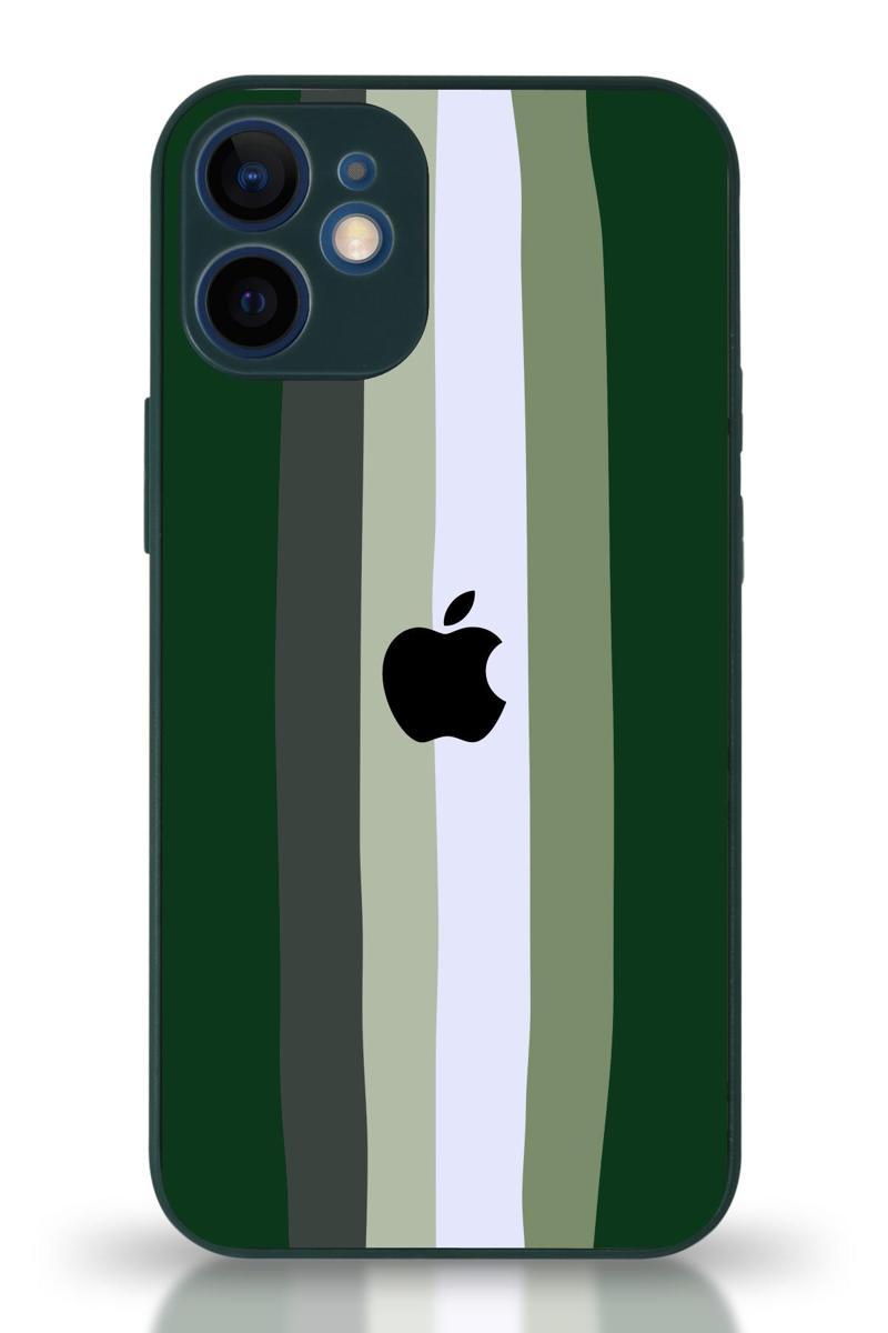 Kılıfmania Apple iPhone 12 Uyumlu Kamera Korumalı Cam Kapak - Haki
