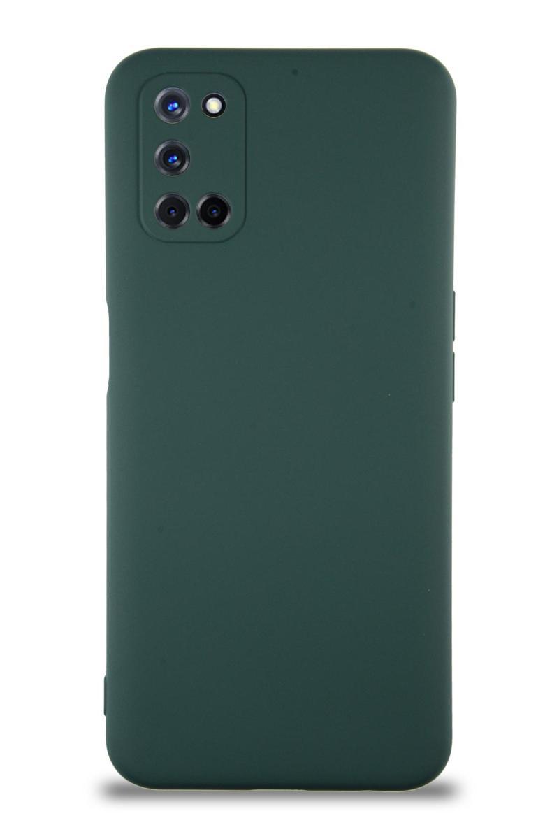KZY İletişim Oppo A92 Kapak İçi Kadife Kamera Korumalı Lansman Silikon Kılıf - Yeşil