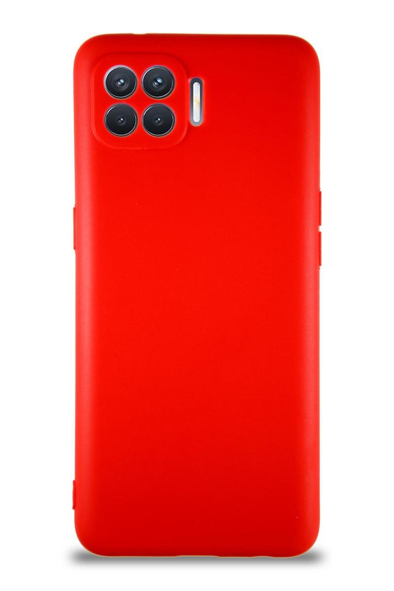 KZY İletişim Oppo Reno 4 Lite Kılıf Soft Premier Renkli Silikon Kapak - Kırmızı