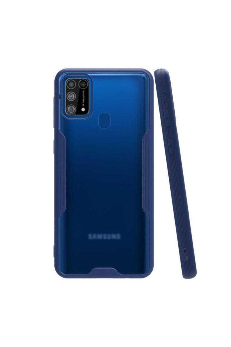 KZY İletişim Samsung Galaxy M31 Kılıf Kamera Korumalı Colorful Kapak - Lacivert