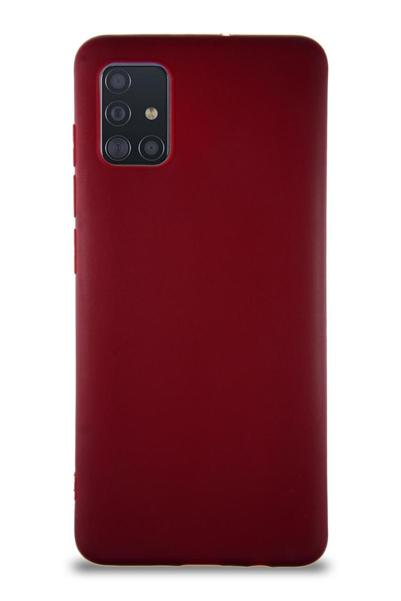 KZY İletişim Samsung Galaxy M31S Kılıf Soft Premier Renkli Silikon Kapak - Mürdüm