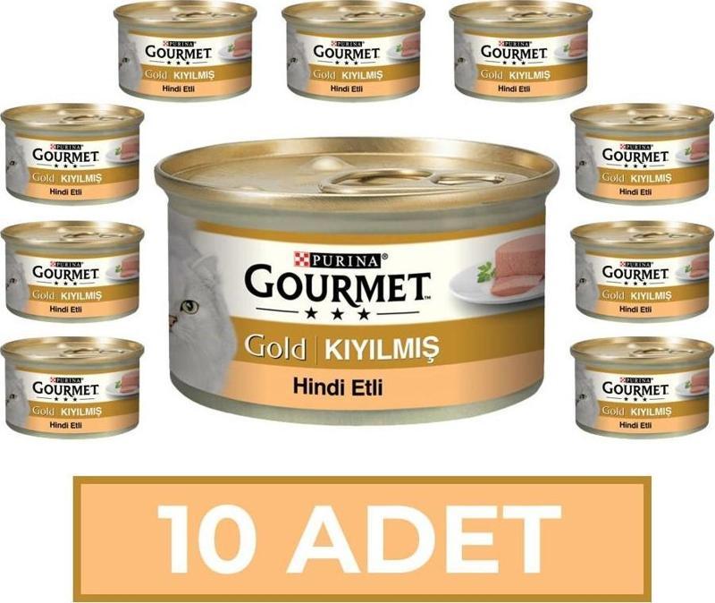 Gourmet Gold Kıyılmış Hindi Etli Yetişkin Yaş Kedi Maması 85 gr - 10 Adet