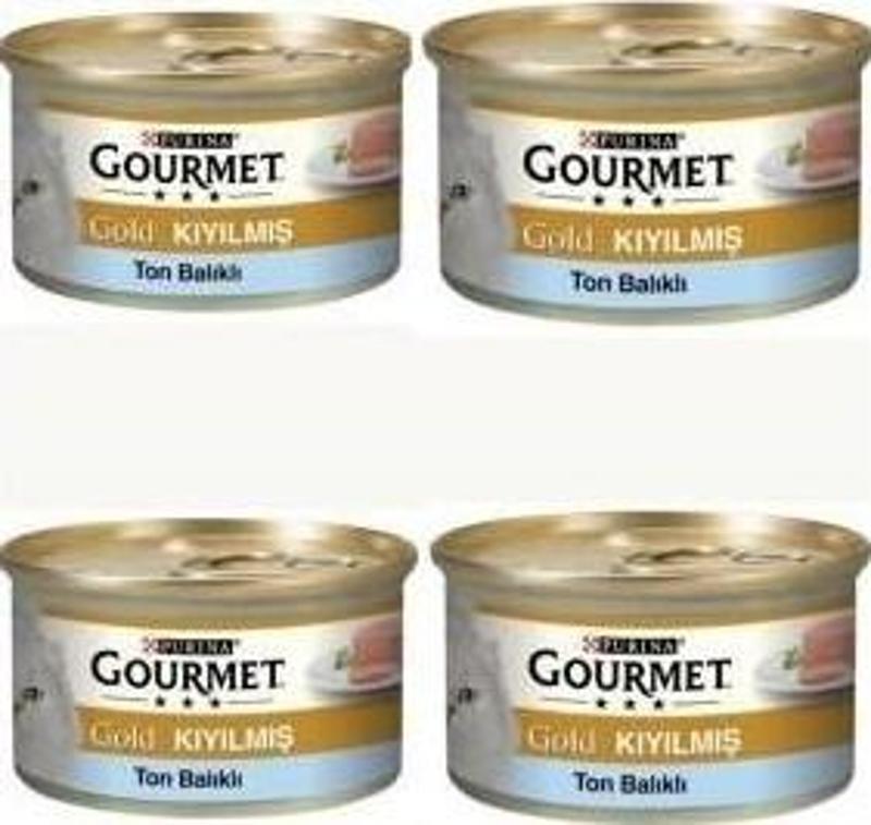 Gourmet Gold Kıyılmış Ton Balıklı Yaş Kedi Maması 85 gr x 4'lü Paket