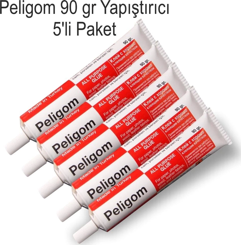 Pelikan Peligom Kuvvetli Sıvı Yapıştırıcı 90 gr - Metal Tüp 5 li Paket