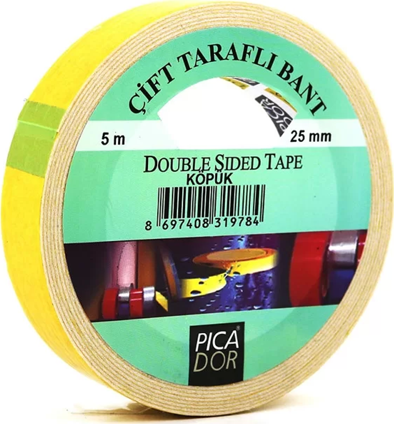 25 mm X 5 mt KÖPÜK ÇİFT TARAFLI BANT KN 005