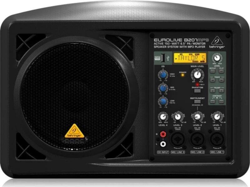 B207Mp3 Active 150-Watt 6.5" Pa/Monitor Speaker System With Mp3 Player