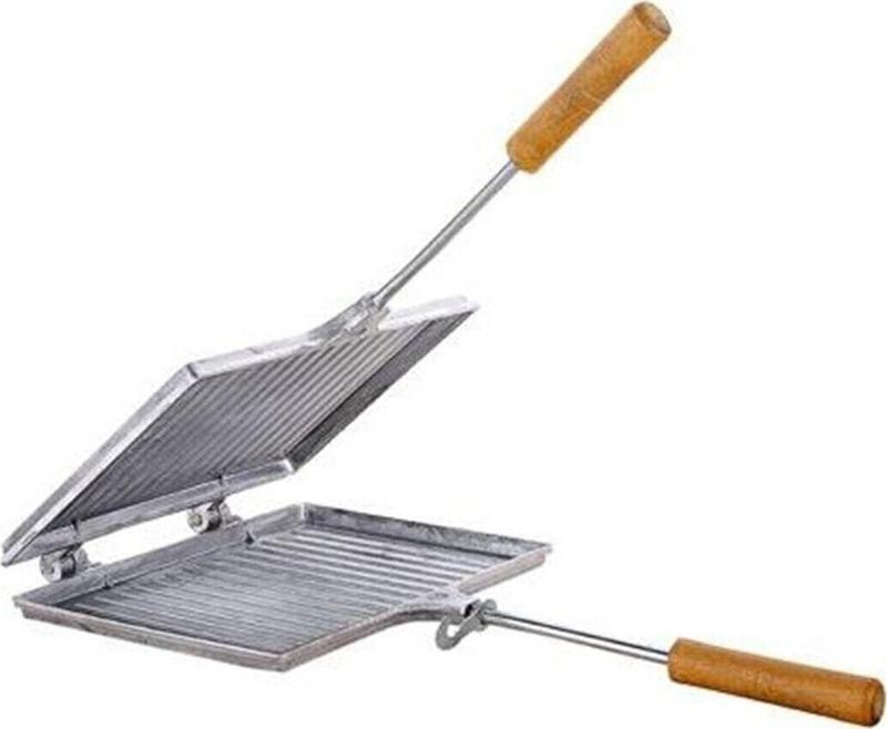 Döküm Tost Makinesi Alüminyum Döküm Ocak Üstü Tost Ekmeği Kızartma Makinası Sade