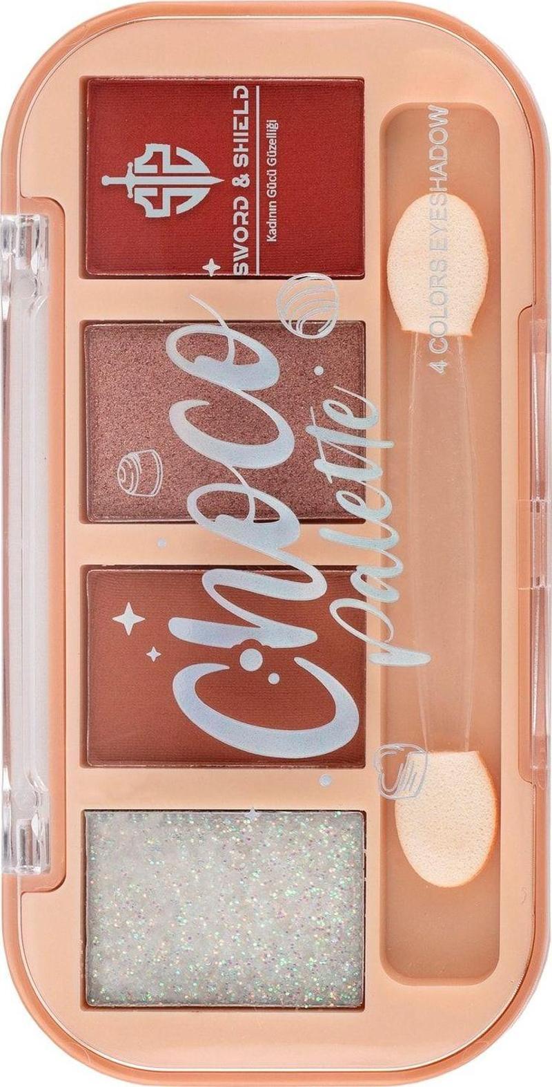 S&S Choco Glitter 4 Renkli Göz Farı 01