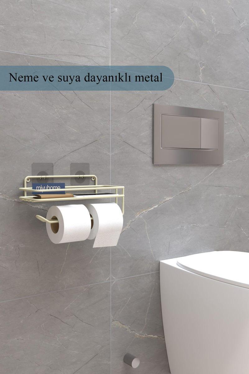 Yapışkanlı Tuvalet Kağıtlığı Metal Wc Kağıtlık Peçetelik Tuvalet Kağıdı Organizeri Banyo Düzenleyici