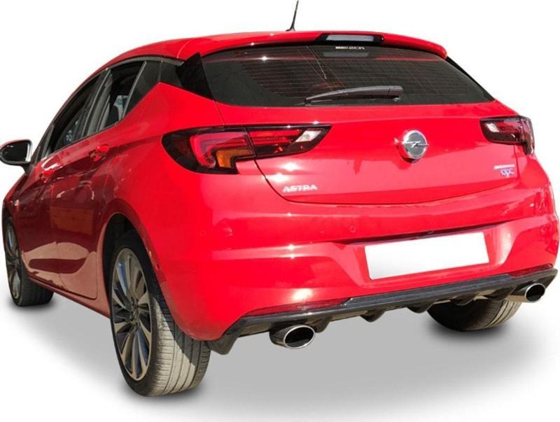 Opel Astra K 2016 Sonrası Arka Tampon Eki - Difüzör (Plastik)