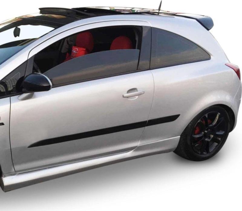 Opel Corsa D Serisi (2007-2015) Iki Kapılı Opc Model Yan Marşpiyel Seti (Plastik)