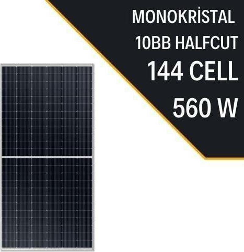 560w 10bb Half Cut Monokrıstal Güneş Paneli