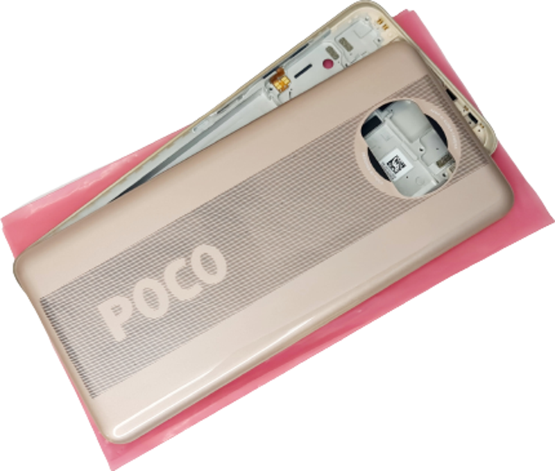 Xiaomi Poco X3 / Poco X3 Nfc kasa Arka Pil Kapağı (Orijinal FULL) GOLD