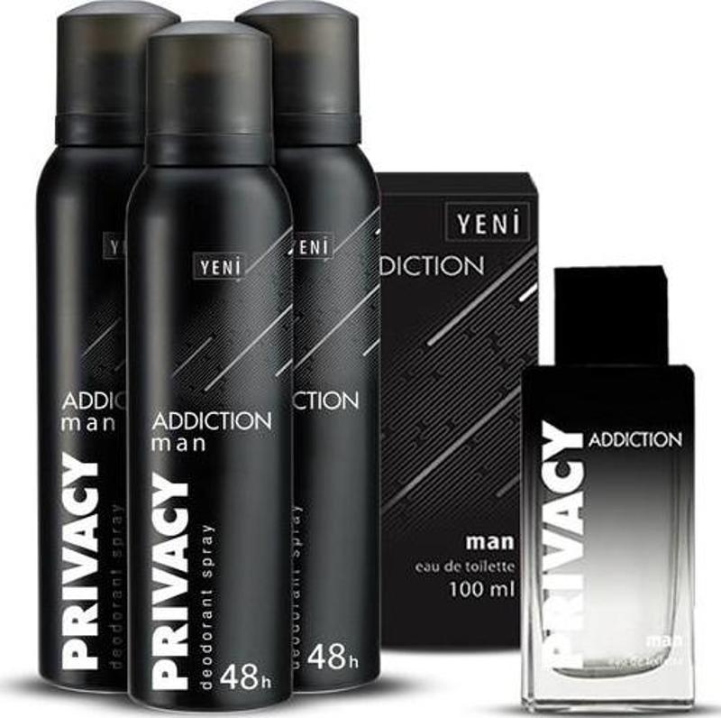 Man Addiction EDT Parfüm 100ml & Deodorant 3x150ml