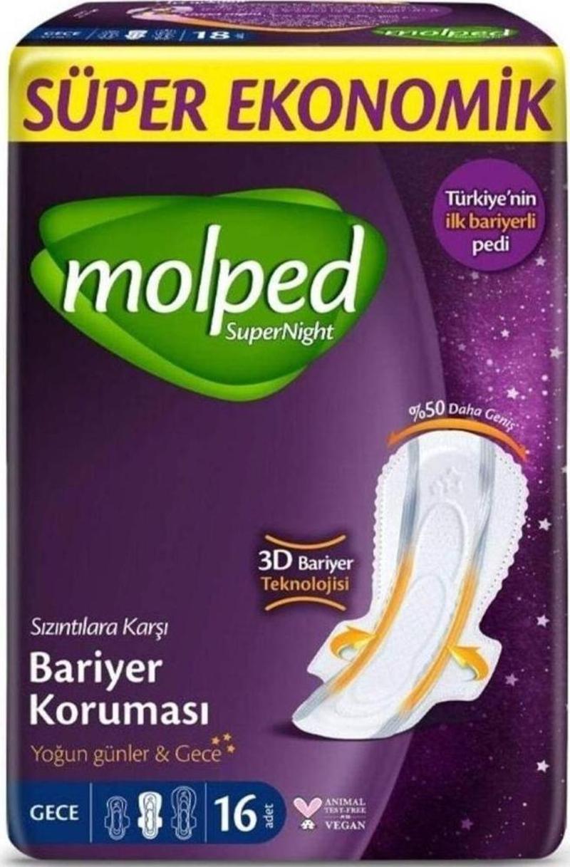 Supernight Gece Hijyenik Ped 16 Lı
