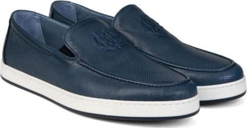 63479 Baskı Hakiki Deri Loafer Erkek Ayakkabı