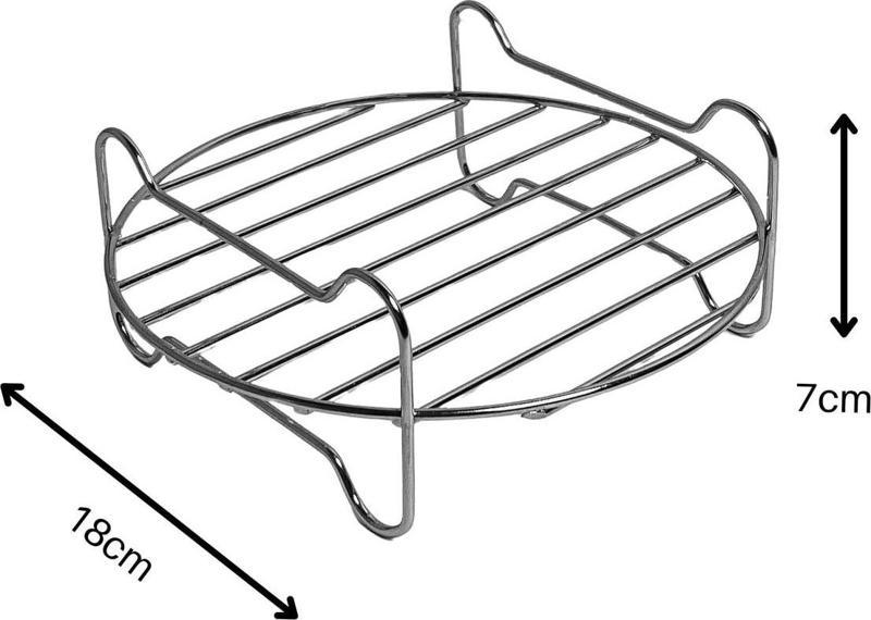 Airfryer Izgara Teli Fritöz Teli Paslanmaz Çelik Universal Ölçüler Çift Katmanlı Şiş Yuva