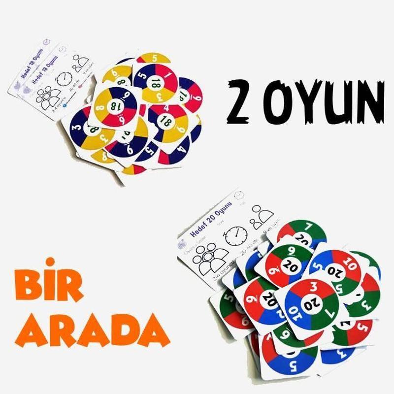 Atölye Adana 2li Matematik Oyun Seti - Hedef 18 ve Hedef 20 bir arada - Eğlenceli Öğretici İşlem Oyunu