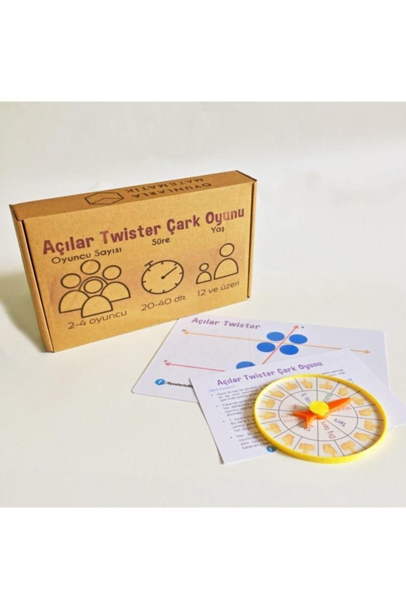 Atölye Adana Açılar Twister Çark Oyunu - Matematik Işlem Eğlenceli Eğitici Akıl Zeka Mantık Strateji Oyun