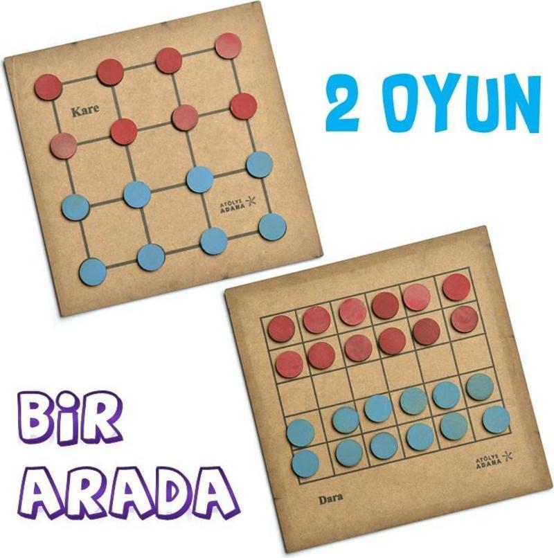 Atölye Adana Atölye Adana Dara - Kare Akıl Zeka Matematik Mantık Eğlenceli Eğitici Gelişim Oyunu