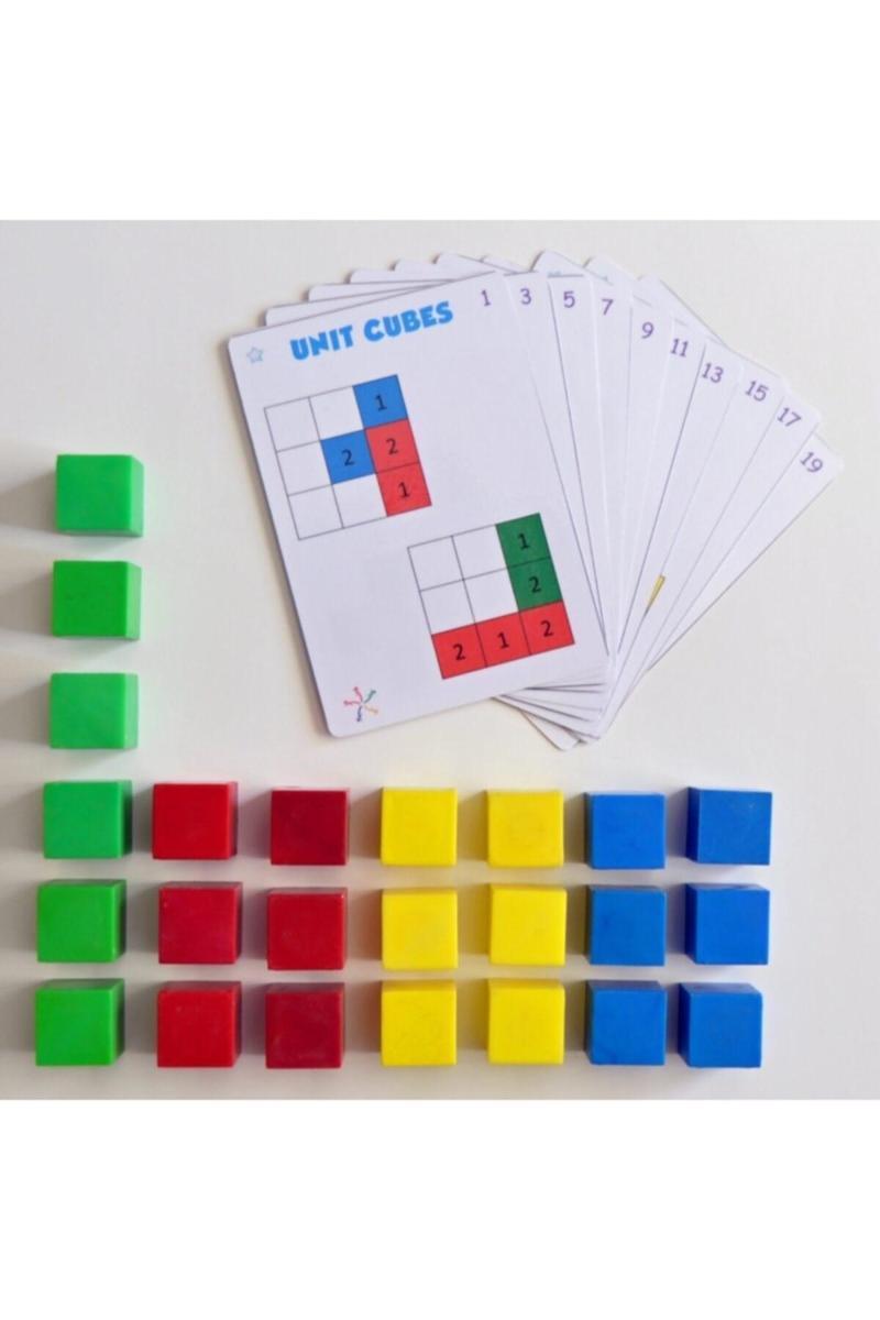 Atölye Adana Unit Cubes - Birim Küpler - Matematik Akıl Zeka Beceri Gelişim Eğitici Şekil Mantık Oyunu