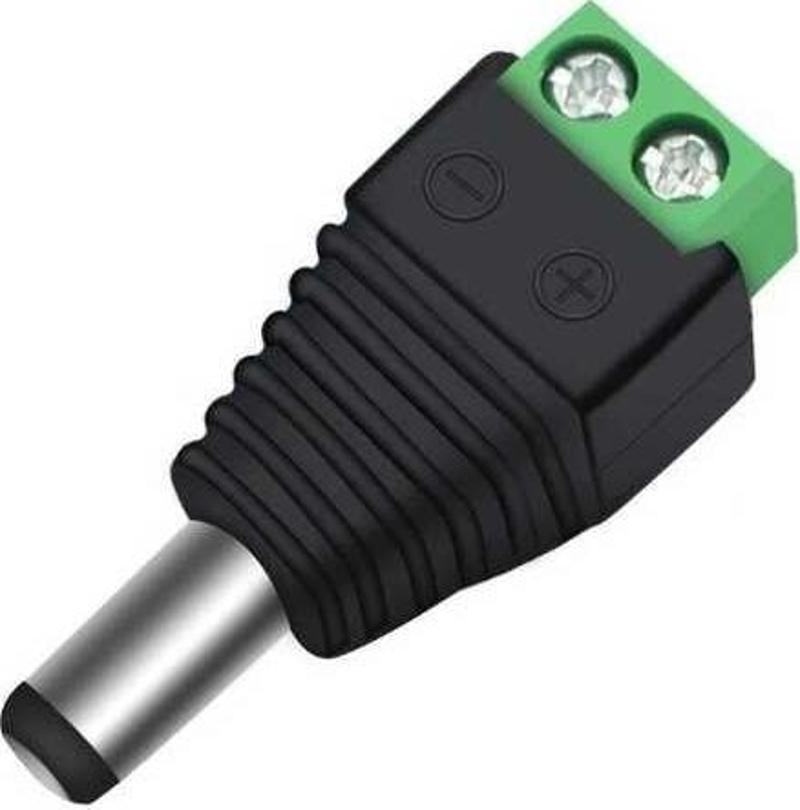 Klemens Girişli Erkek DC Barrel Jack 5.5*2.5Mm Power Plug Jak Adaptör Konnektör