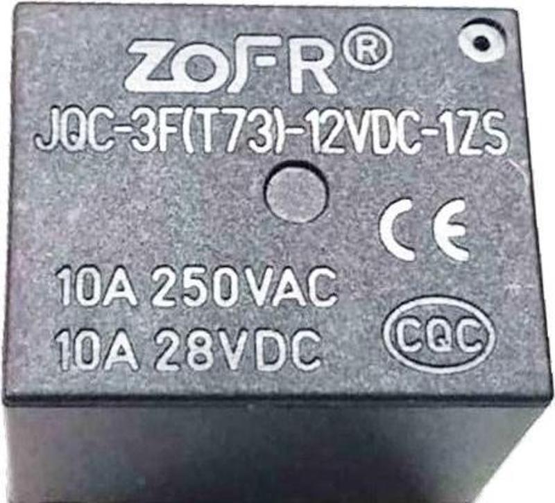 JQC-3F(T73)-12vdc 1ZS 12V 10A 250VAC 10A 28VDC Küp Role Kare Röle