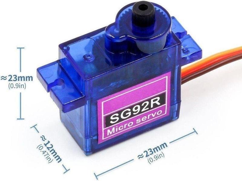 SG92R 2.5kg 4.8V Mikro Servo Motor RC Uçak, RC Araba