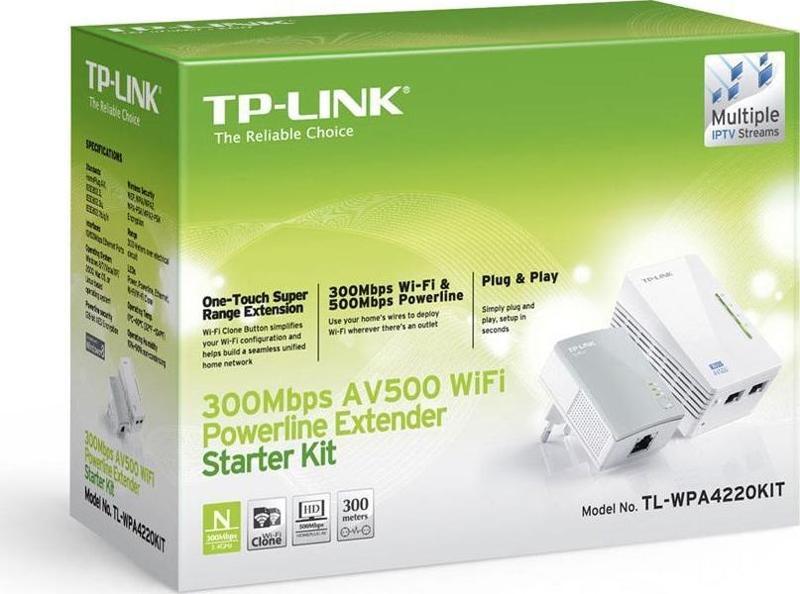 TL-WPA4220KIT 300 Mbps Powerline Adaptör