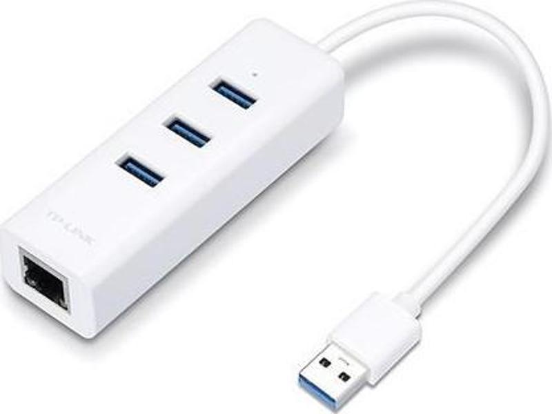 UE330 10-100-1000 Mbps 3.0 USB Ethernet Çevirici + 3 Port USB Çoğaltıcı