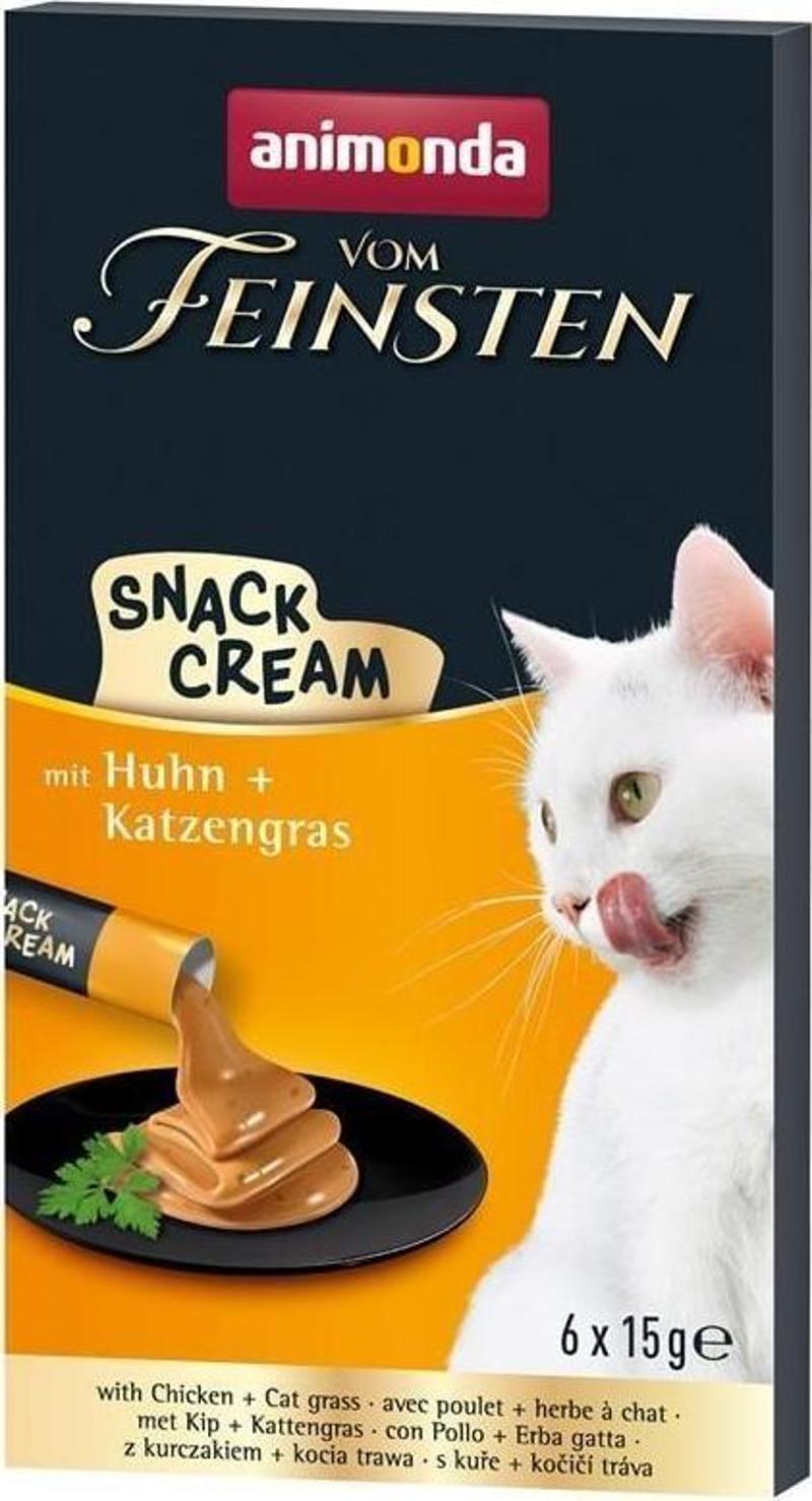 Snack Carny Tavuklu & Kedi Otlu Kedi Kreması 6x15 gr