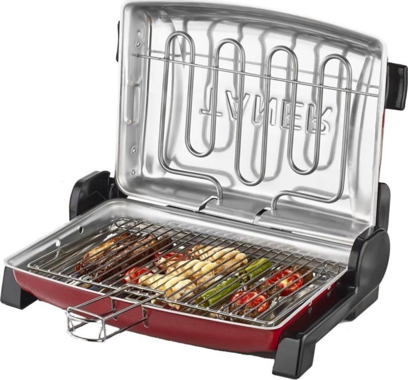 Kebapçı Elektrikli Izgara Mangal Barbekü Çift Telli Büyük Boy Kırmızı
