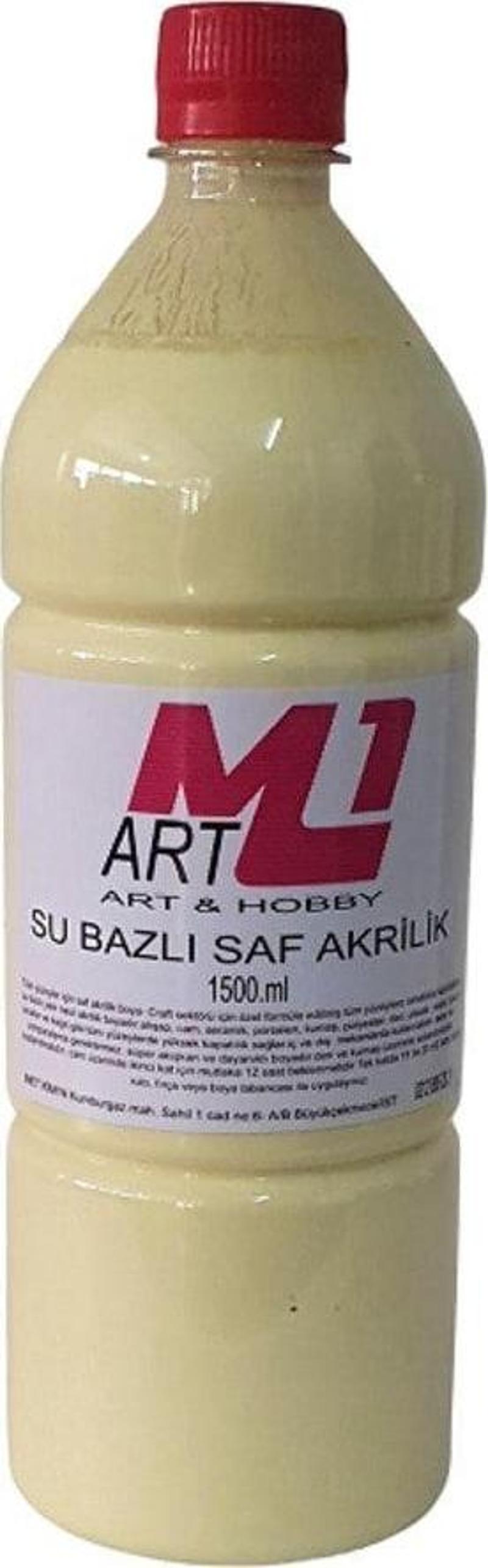 Saf Akrilik Boya 1500.Ml 9 Renk Seçeneği, Ahşap, Tuval, Seramik , Duvar ,Taş