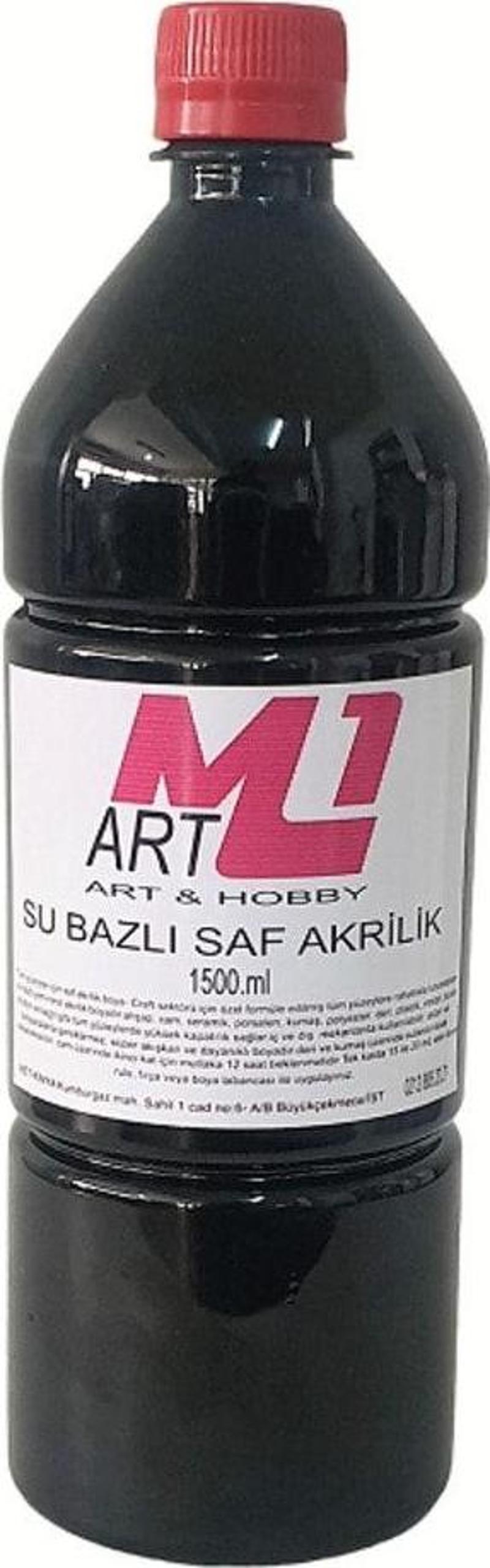 Saf Akrilik Boya 1500.Ml 9 Renk Seçeneği, Ahşap, Tuval, Seramik , Duvar ,Taş