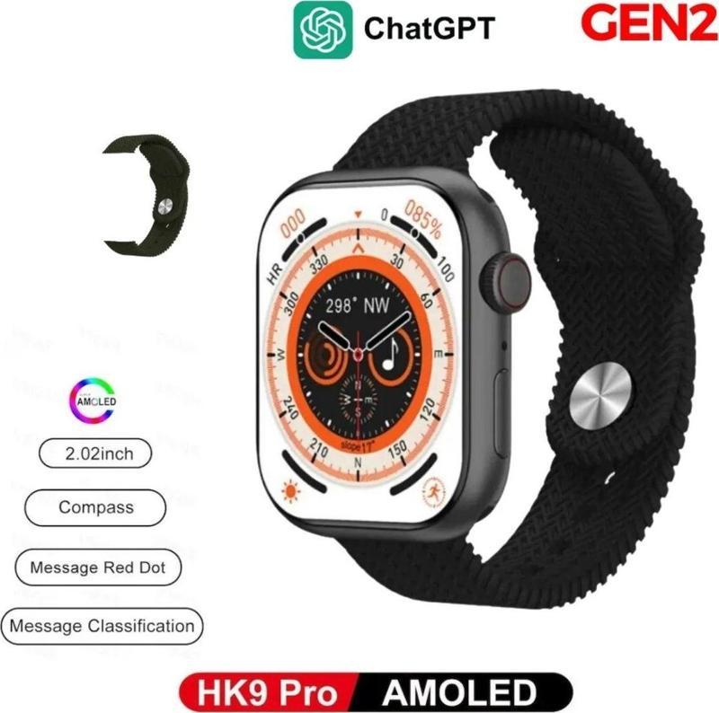 Watch 8 Hk9 Pro Chatgpt Yapay Zeka 2.05 Hd Amoled Max Değildir Orjinaldir