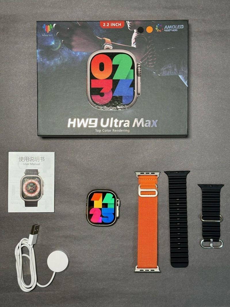 Watch 8 Ultra 49Mm Hw 9 Ultra Max Nfc Amoled Ekran 2.2" Kordon Hediyeli Akıllı Saat