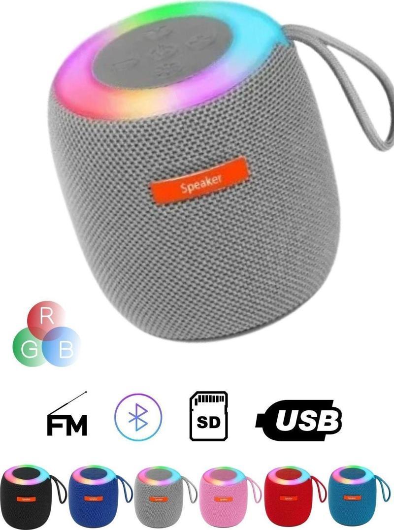 Mini Rgb Işıklı Bluetooth Speaker Taşınabilir Ses Bombası Stereo Yüksek Kalite Hoparlör Ses Seviyesi