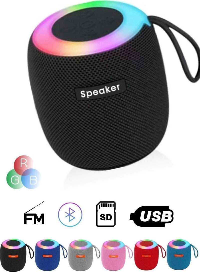 Mini Rgb Işıklı Bluetooth Speaker Taşınabilir Ses Bombası Stereo Yüksek Kalite Hoparlör Ses Seviyesi