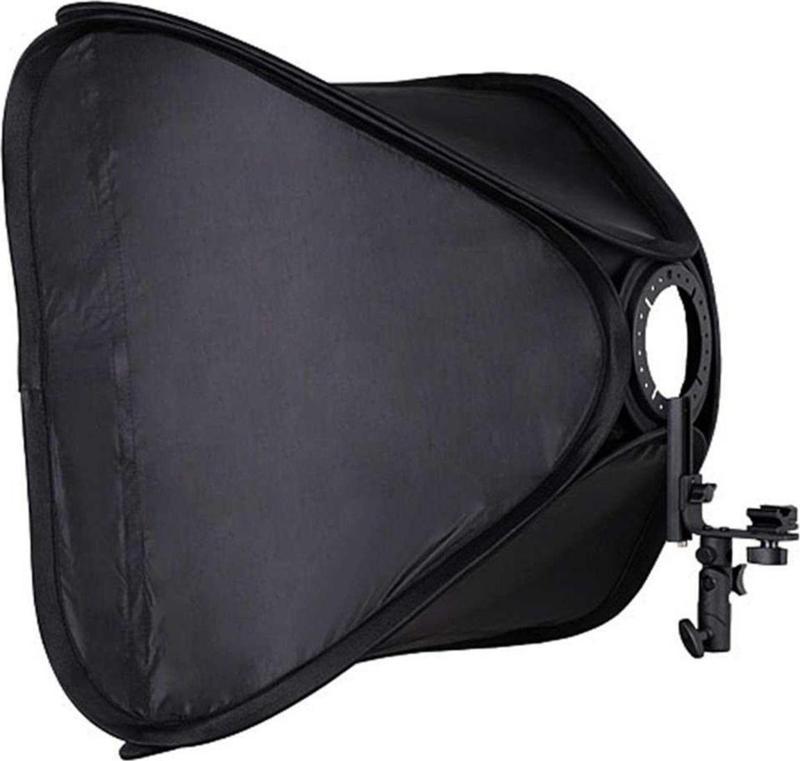 Kafa Flaşı Için 40X40 Katlanabilir Softbox Ve Flaş Tutucu