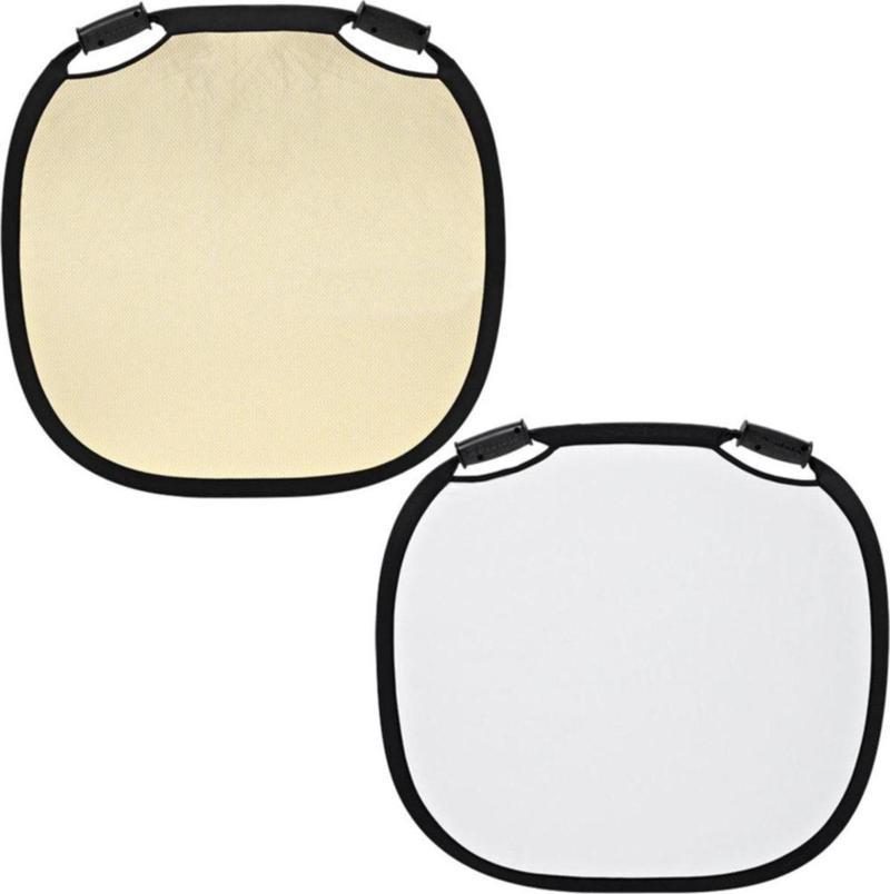 100963 Gümüş-Altın/Beyaz, Katlanabilir Çift Kulplu De Luxe Reflektör L