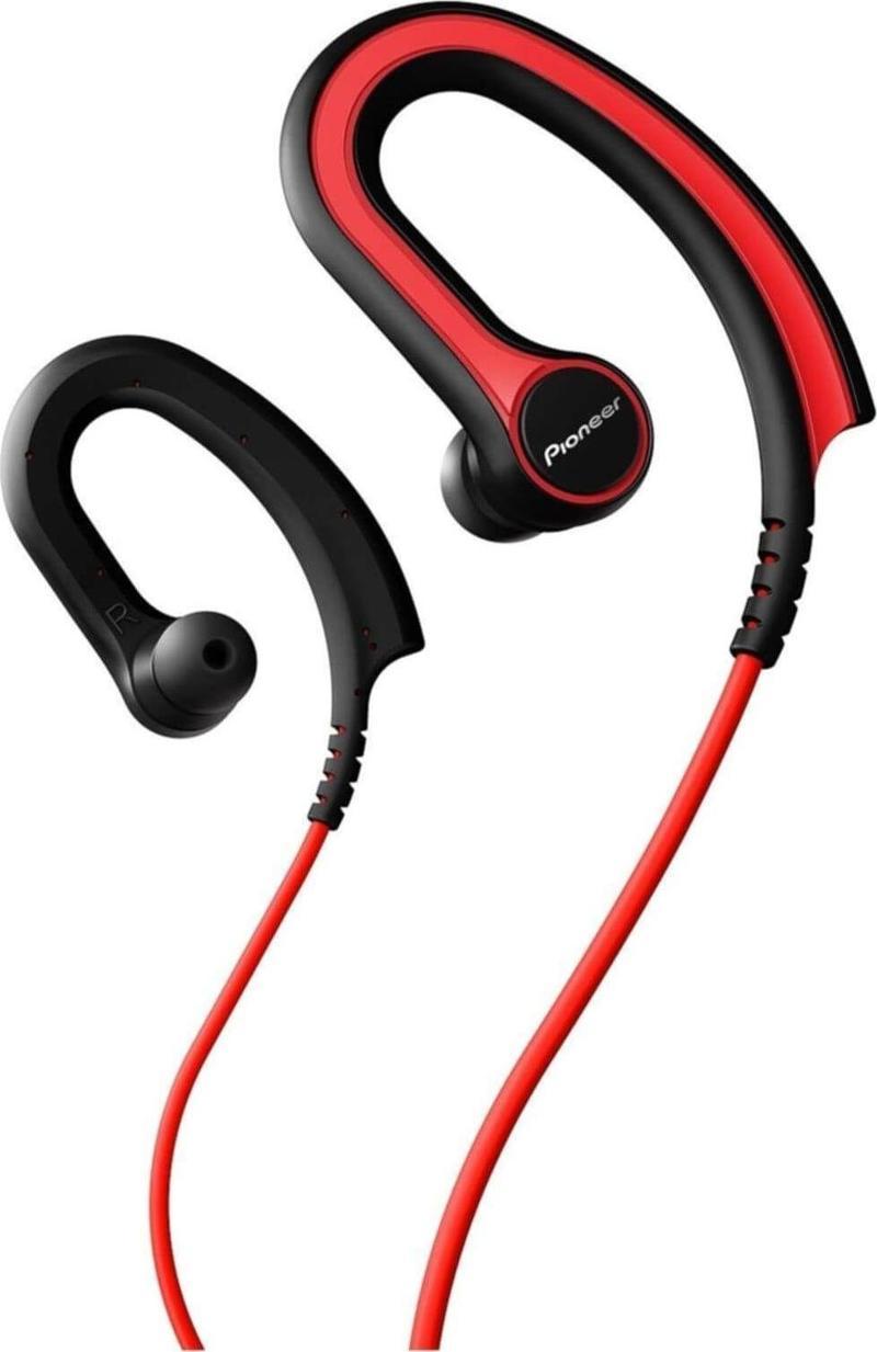 Se-E711T-R Mikrofonlu Kulak Kancalı Kulaklık Kırmızı