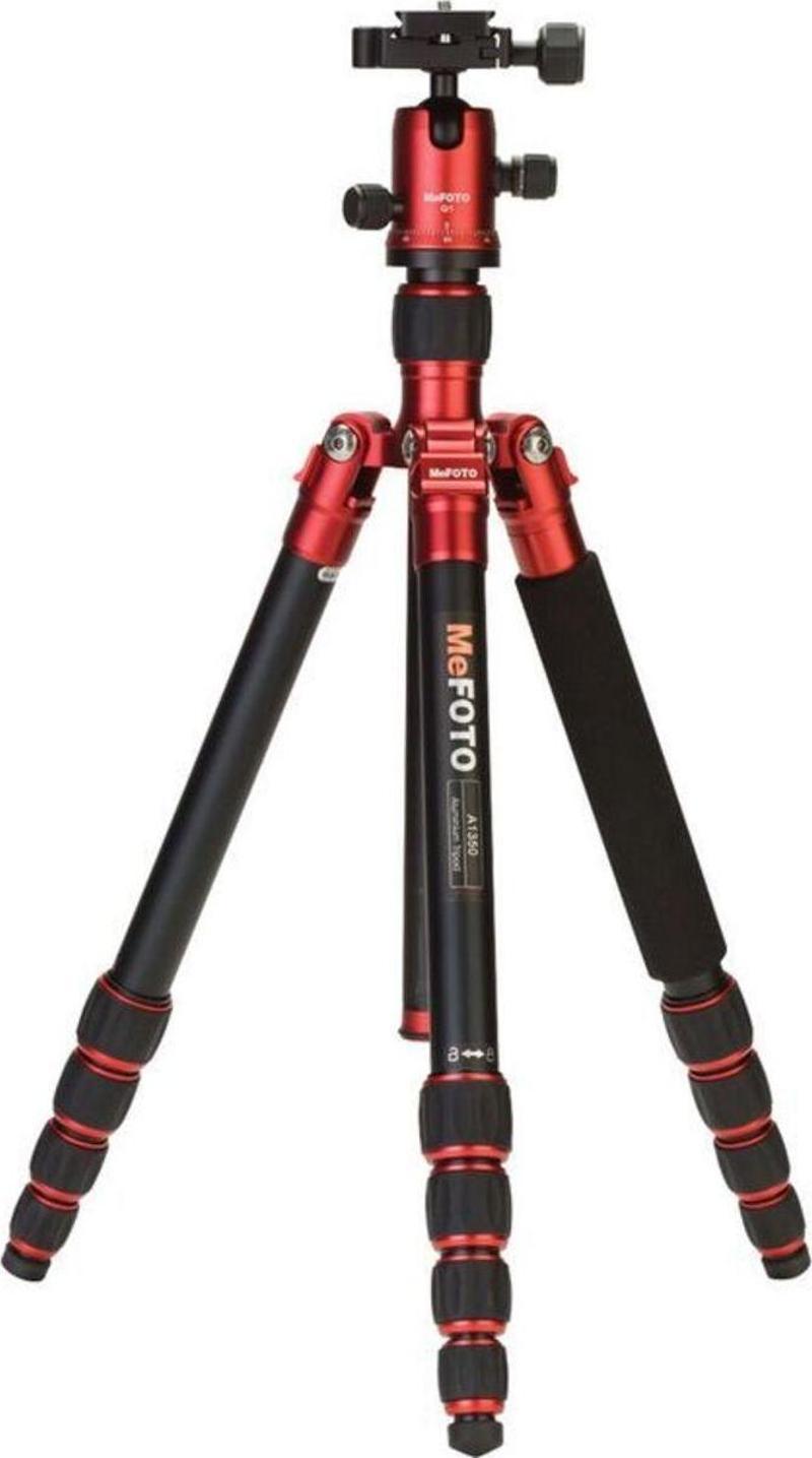 Mefoto A1350Q1R Roadtrip Aluminum Travel Tripod Kit (Red)