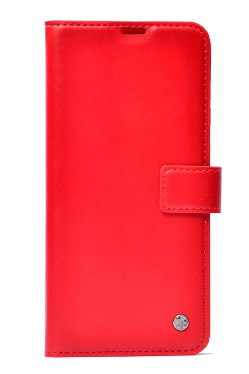 Kılıfmania Samsung Galaxy A50 Deri Deluxe Kapaklı Cüzdanlı Kılıf - Kırmızı