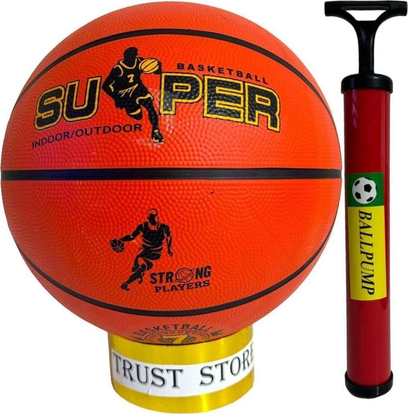 Basketbol Topu Iç Dış Mekan Pompa Hediyeli 7 Numara Turuncu