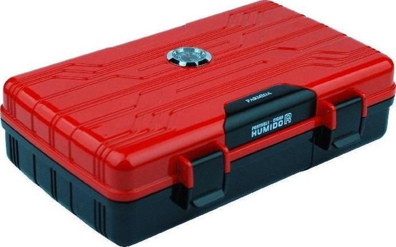 Seyahat Tipi Parlak Kırmızı Humidor Puro Kutusu