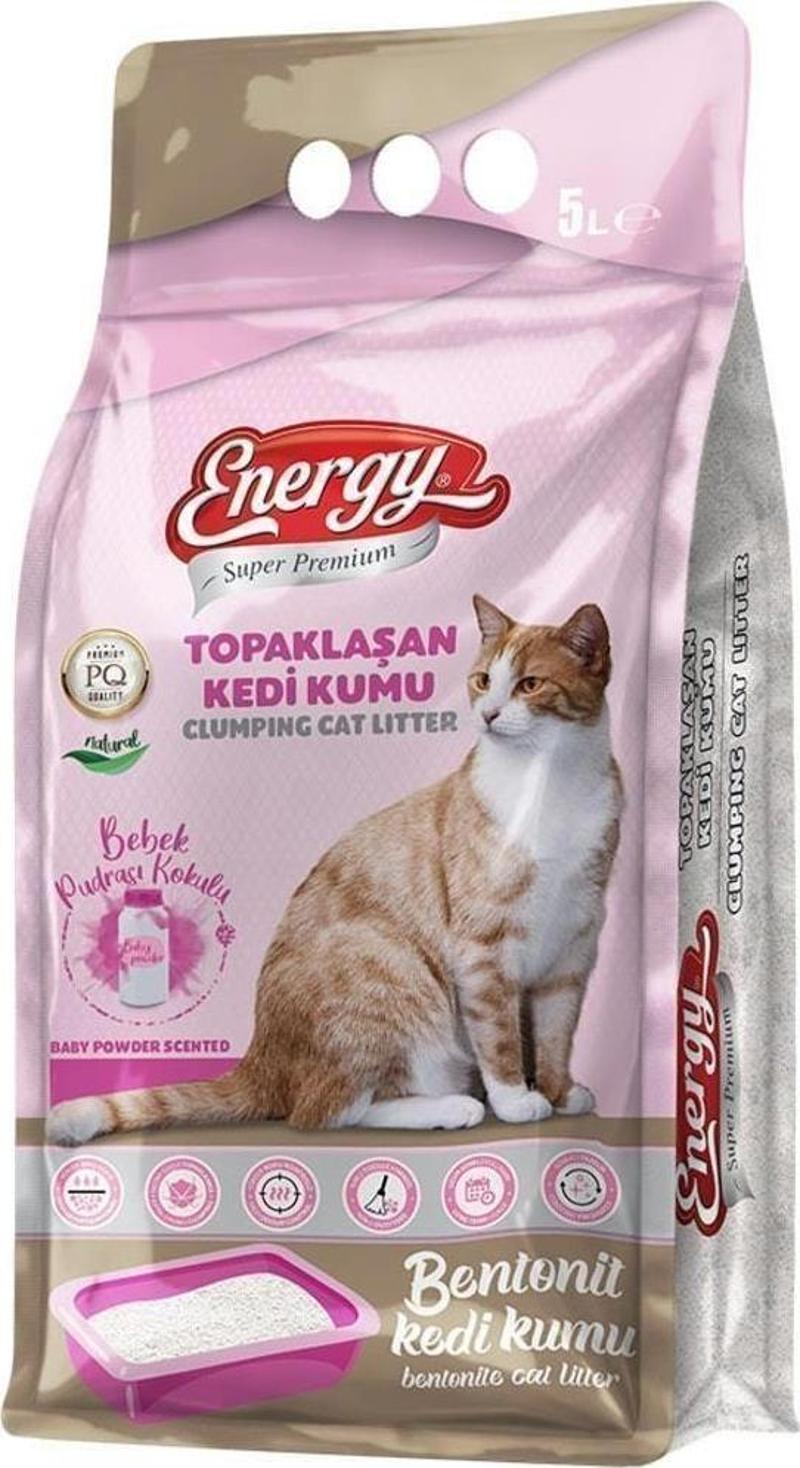 Bentonit Kedi Kumu Pudra Kokulu 5 Lt.