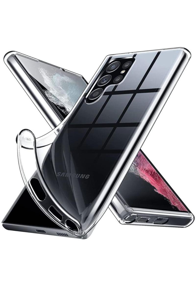 Kılıfmania Samsung Galaxy S23 Ultra ile Uyumlu Kapak 1mm Süper Silikon Şeffaf Kılıf